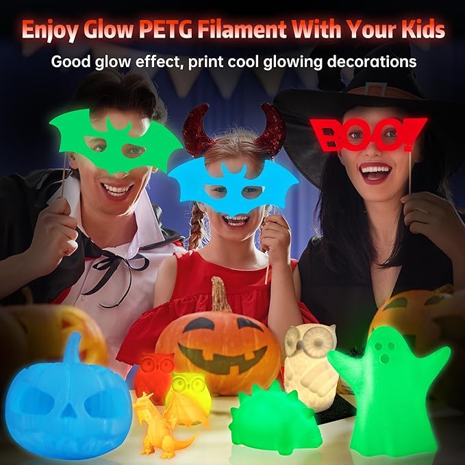 SUNLU PETG Glow in The Dark Filament, Luminous 3D Printer Filament 1.75mm - Image 7