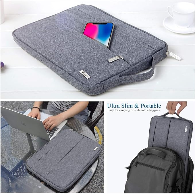 Voova Laptop Sleeve Carrying Case 15.6 16 Inch, Slim Computer Cover Bag - Image 2