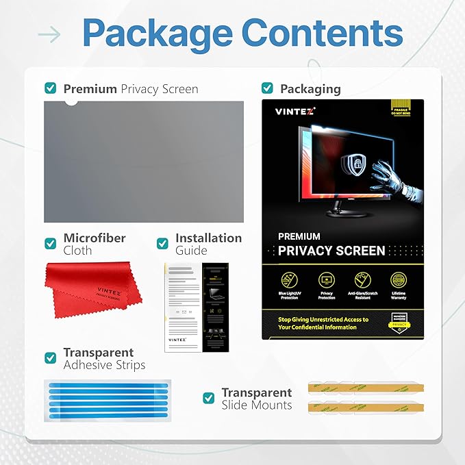 VINTEZ 23.8 Inch 16:9 Privacy Screen - Image 9