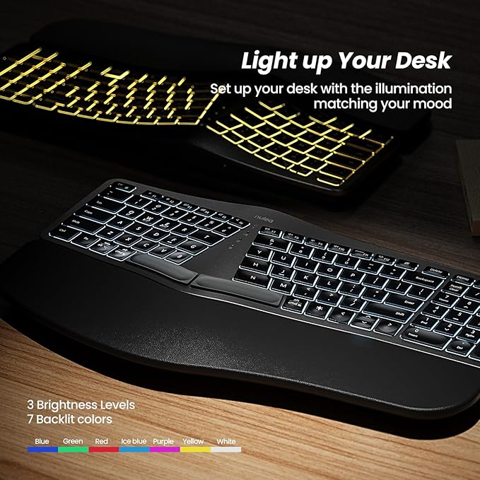Nulea RT05 Wireless Ergonomic Keyboard, Split Keyboard - Image 6