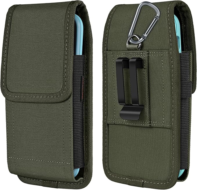Phone Holster for Belt with Metal Clip and Magnetic Closure Compatible with by ACCKUO