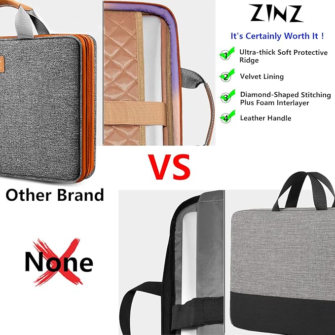 ZINZ Slim Expandable Laptop Case 15.6 Inch Sleeve Upgraded Protective Durable - Image 5