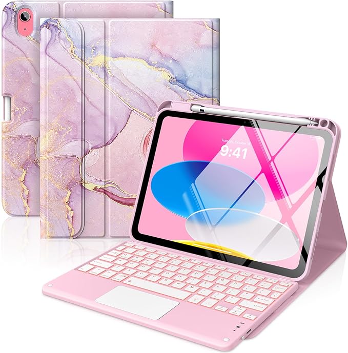 MoKo Touch Keyboard Case for iPad 11th Generation 11 inch 2025, iPad 10th by MoKo