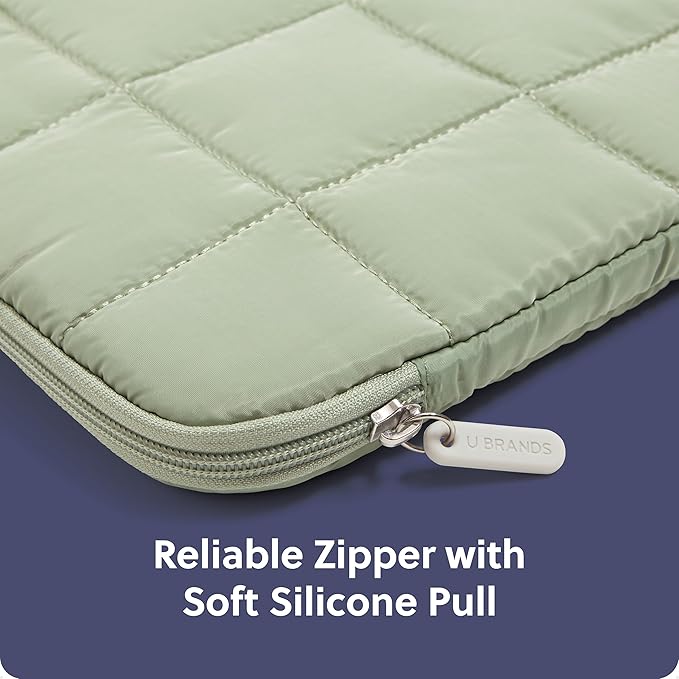 U Brands Nylon Puffer Zipping Large Laptop Sleeve, 10.5" x 15", Computer - Image 4