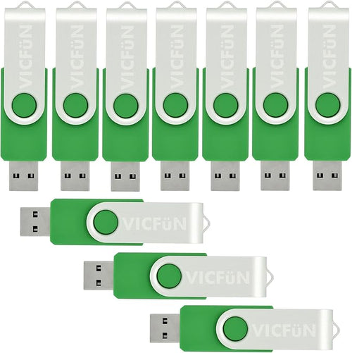 10 Pack 16GB USB Flash Drives USB 2.0 16GB Flash Drive Swivel USB Memory Stick by VICF%C3%BCN