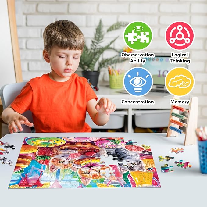4-Pack 100 Piece Puzzles for Kids Ages 4-6 - Image 5