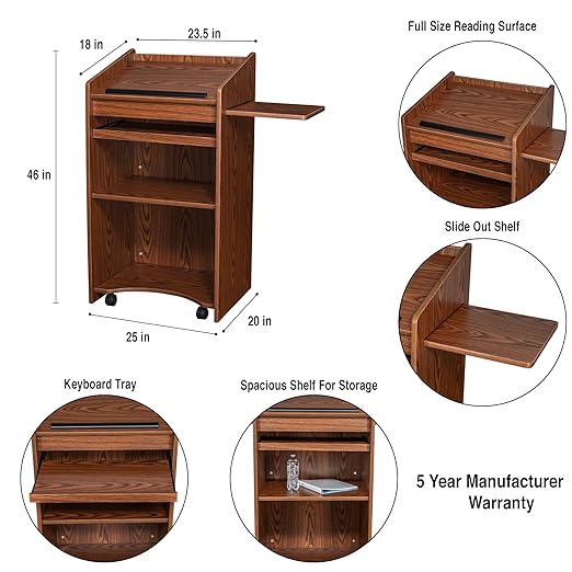OEF Furnishings Mobile Floor Lectern - Image 2