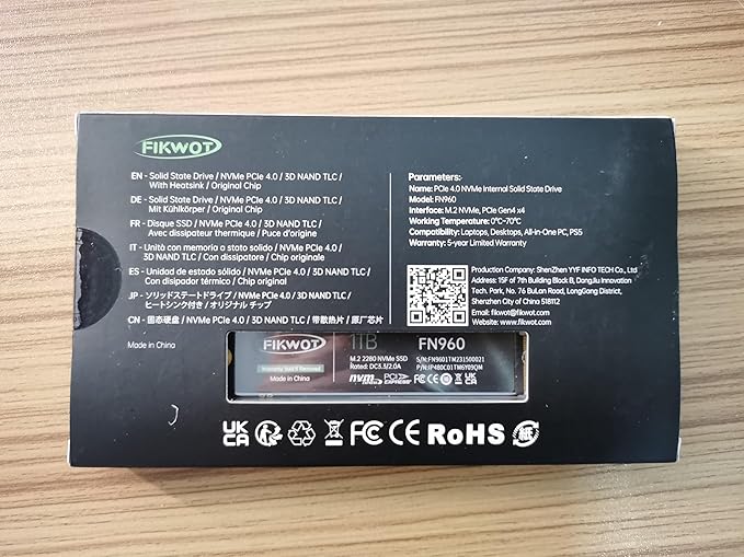 FN960 4TB M.2 2280 PCIe Gen4 x4 NVMe 1.4 Internal Solid State Drive - Image 9