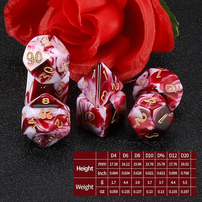 QMAY DND Dice Set -D&D Polyhedral Dice - Image 2