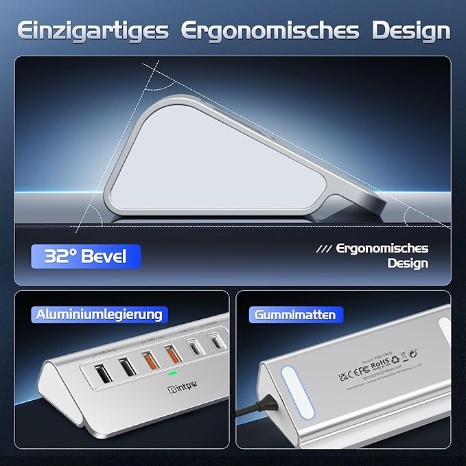 USB C Hub Ethernet, 10-in-1 USB Docking Station 10Gbps - Image 6