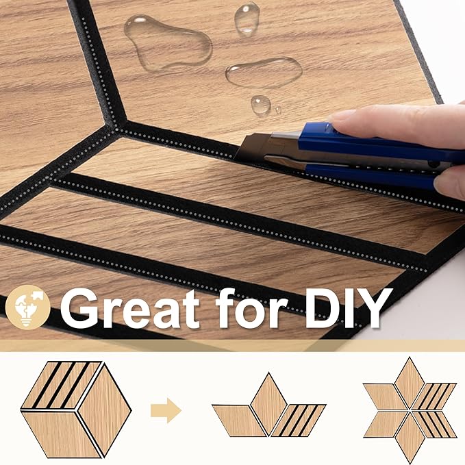 Mollywell Hexagon Acoustic Panels, Natural Oak S4, 12 Pack |Wood Veneer|High - Image 4