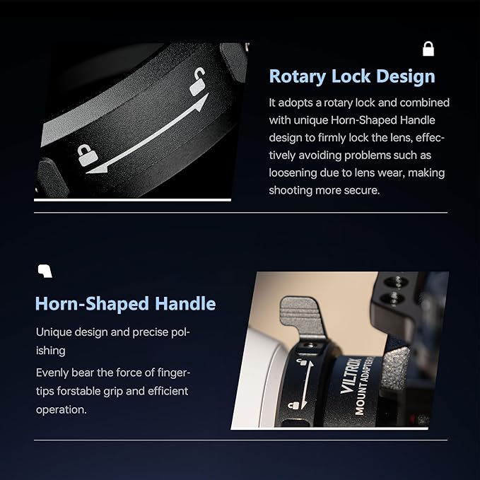 VILTROX PL-E Lens Adapter, Lens Converter Ring Camera Lens Mount Adapter Ring - Image 4
