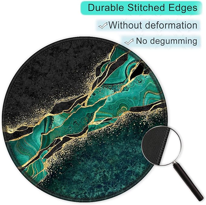 ITNRSIIET Round Mouse Pad with Stitched Edge Premium-Textured Waterproof - Image 5
