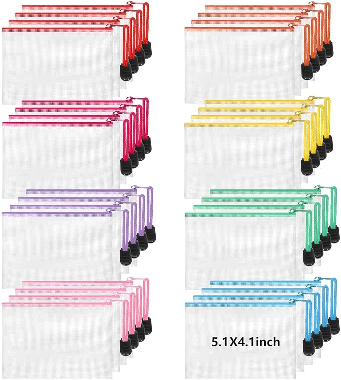 Jetec 32 Pcs Mesh Zipper Bags Toy Storage Bikini Organizer Bag Bolsas Para by Jetec