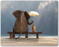 Elephant and Dog Mouse pad Personalized Computer Mouse Pads Office Decoration by Shalysong
