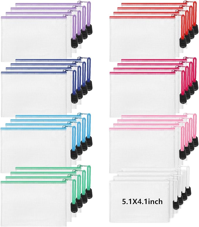 Jetec 32 Pcs Mesh Zipper Bags Toy Storage Bikini Organizer Bag Bolsas Para by Jetec