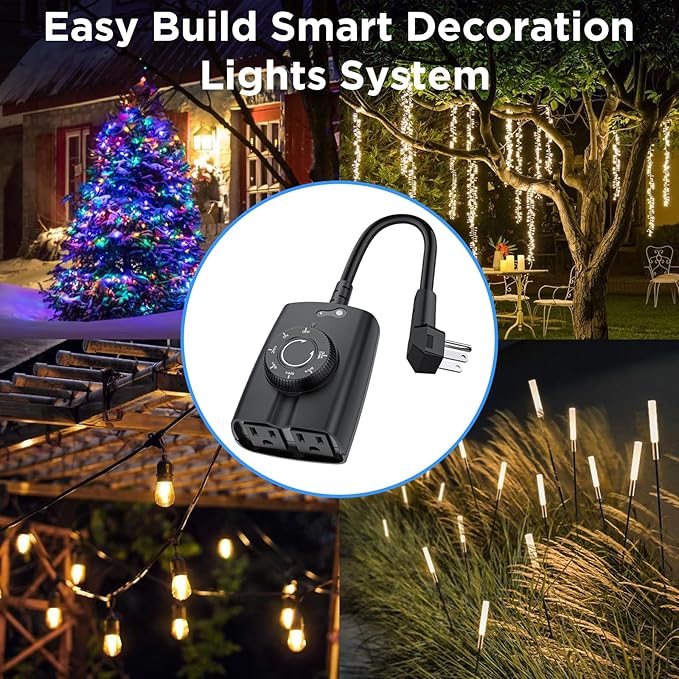 G-ELEK Outdoor Timer Outlet Waterproof, 24 Hour Outdoor Light Timer, Timers - Image 2