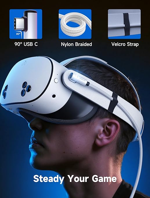 JSAUX Link Cable with 18W Charging 16ft, Compatible with Oculus Meta Quest 3S/ - Image 7