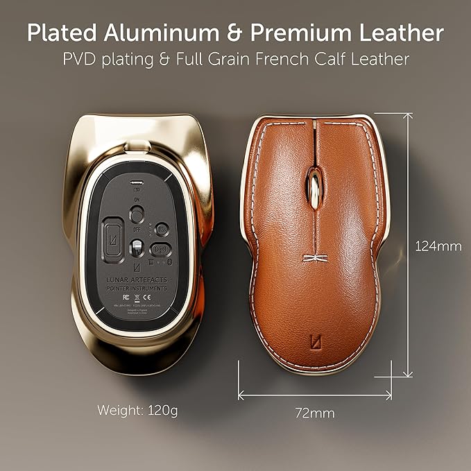 LUNAR ARTEFACTS Ambidextrous Rechargeable Bluetooth Wireless Computer Mouse - Image 6