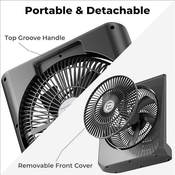 PANERGY 20000mAh Rechargeable Battery Powered Fan - Image 7