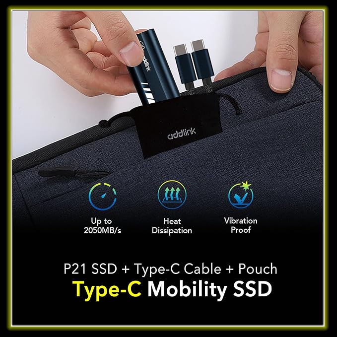 Addlink P21 2TB Portable External SSD, 000MB/s Read, USB 3.2 Gen 2x2, - Image 6