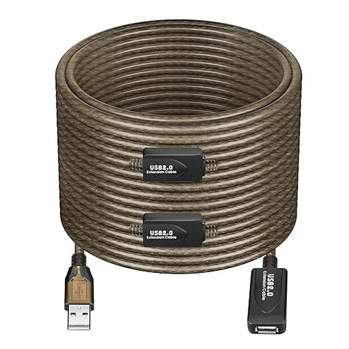100 FT USB Extension Cable, USB 2.0 Type A Male to A Female Active Repeater by Unknown