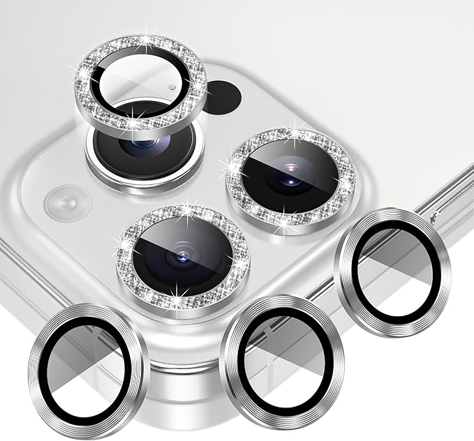 AGVEE 3+3 6 Pack for iPhone 16 Pro 6.3" / 16 Pro Max 6.9" Camera Lens Cover by AGVEE