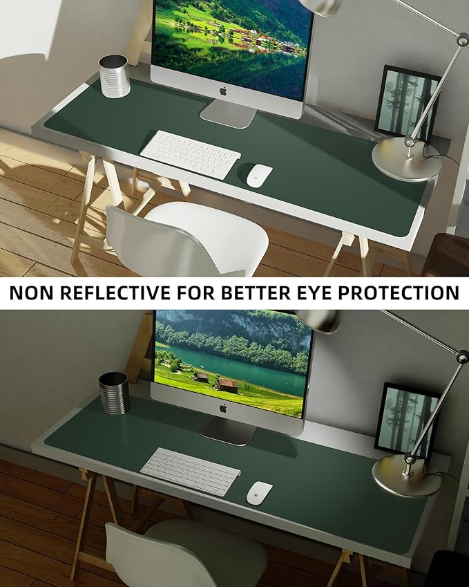 Large Desk Mat, Large Mouse Pad, Office Desk Mat, Non-Slip PU Leather Desk - Image 6