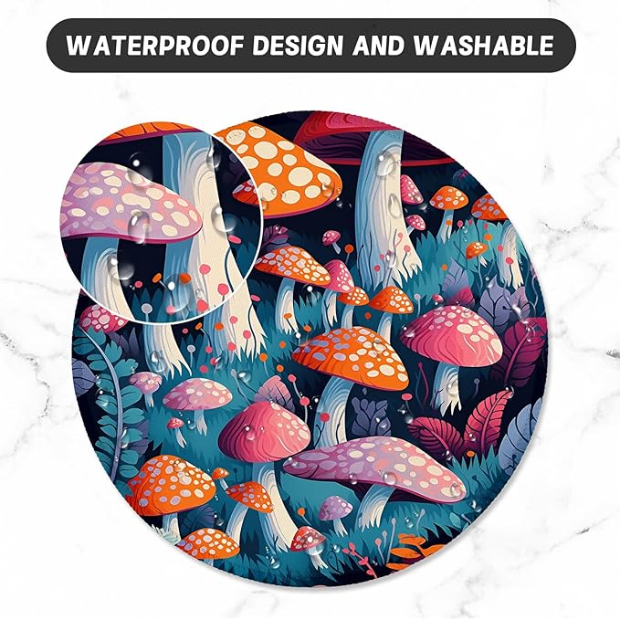 ITNRSIIET Round Mouse Pad with Stitched Edge Premium-Textured Waterproof - Image 5