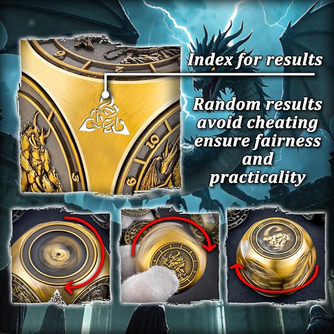 7 in 1 D6 Spinner DND Dice Set D&D, Metal Cube D and D Dice - Image 4