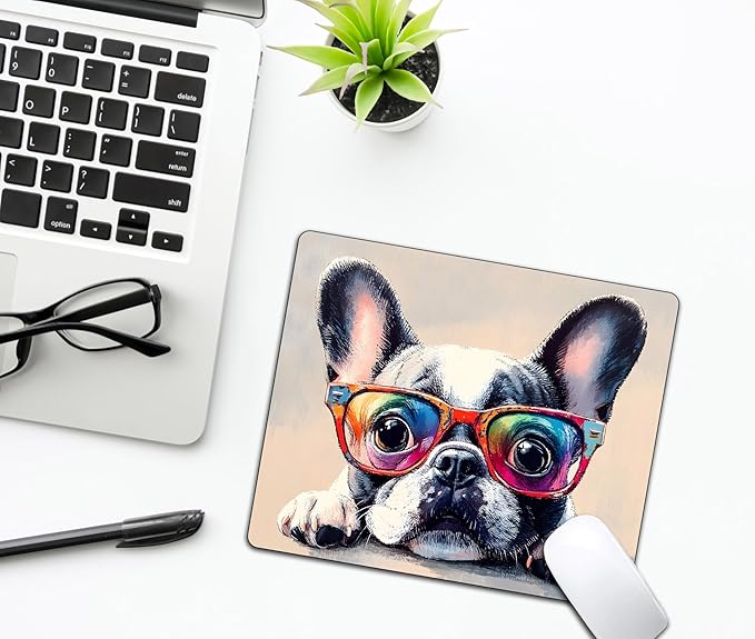 Funny Bulldog Dog Mouse Pads for Desk, Portable Wireless Computer Mouse pad - Image 6