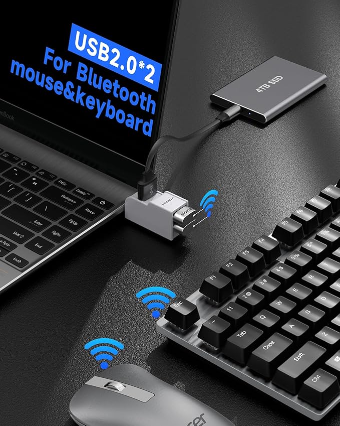 Mini USB Hub 3-Port USB Splitter 1 in 3 Out, USB Expander Adapter - Image 2