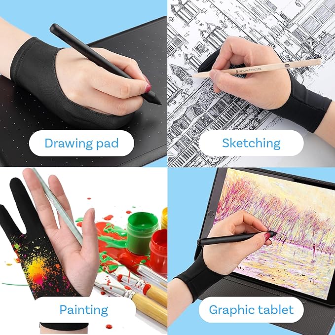 Drawing Glove for Digital Tablet and Sketching – by MMOBIEL – Model A 2-Finger - Image 4