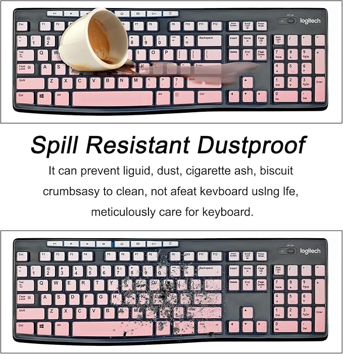 Keyboard Cover Silicone for Logitech K200 K260 K270, Keyboard Cover for - Image 5