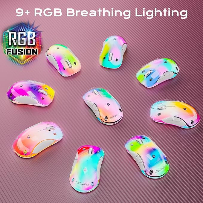 memzuoix 2.4G LED Wireless Mouse, Rechargeable Ergonomic Mouse - Image 3