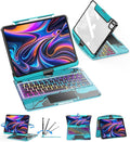SIBEITU Keyboard Case for iPad Pro 13 Inch, 360 Rotatable iPad Pro 13 Clear by SIBEITU