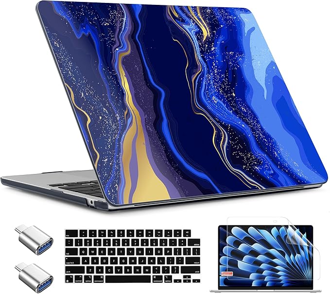 TWOLSKOO Compatible with M4 MacBook Air 13.6 inch Case 2025-2022 Release M4 by TWOLSKOO