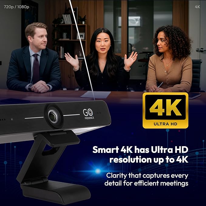 Smart 4K Compact Video Conference Camera – Ultra HD 120° Wide Lens, AI - Image 4