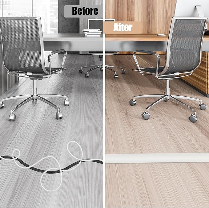 Floor Cord Cover Cable Cavity Self Adhesive Cord Hider Floor 3.3FT Floor Cable - Image 4