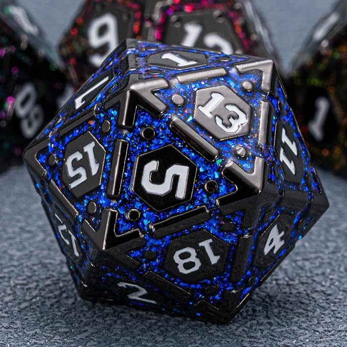 DND Metal Dice Set, Polyhedral Dice Set - Image 2