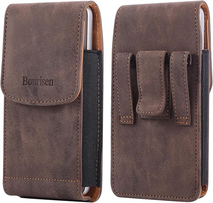 Phone Holster Pouch Case Belt Clip Loops Card Slot by Bourisen