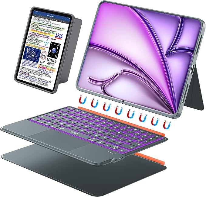 WIWU Keyboard Case for iPad Air 13 Inch 3 in 1 Magnetic Detachable Keyboard by WiWUOfficial