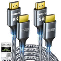 ARISKEEN 8K HDMI Cable 6FT 2-Pack, 48Gbps High Speed HDMI 2.1 Cable, 8K 60Hz by ARISKEEN