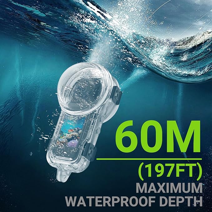 Invisible Dive Housing Case for Insta360 X5, Waterproof Up to 60M/196ft - Image 2