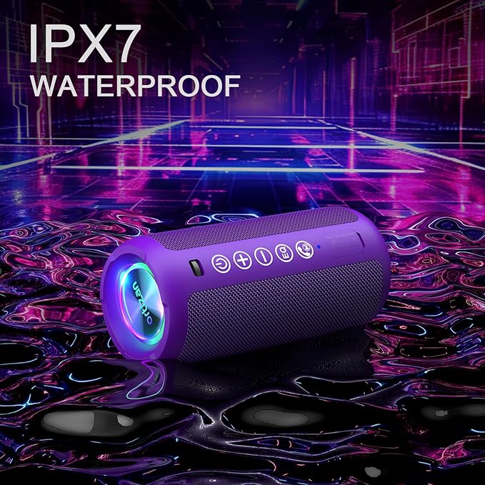Ortizan Portable Bluetooth Speaker: IPX7 Waterproof, 24W Loud Sound, Deep Bass - Image 7