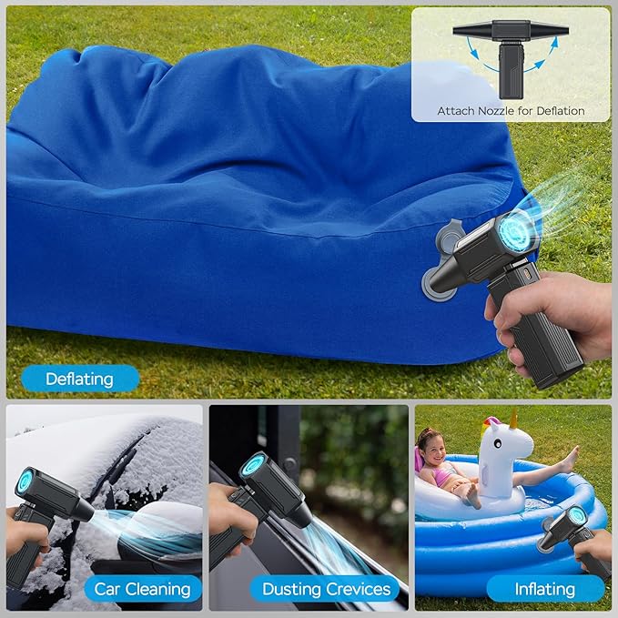 Compressed Air Duster, 200000RPM Electric Duster, Stepless Speed Mini Air Blower - Image 5