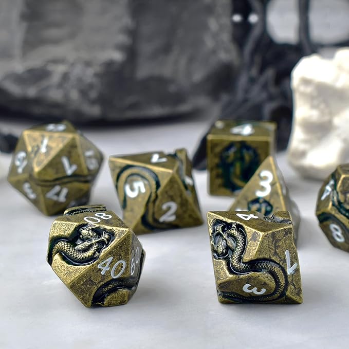 RULE DICE Metal D&D Dice, DND Dice Set, Polyhedral Dice - Image 3