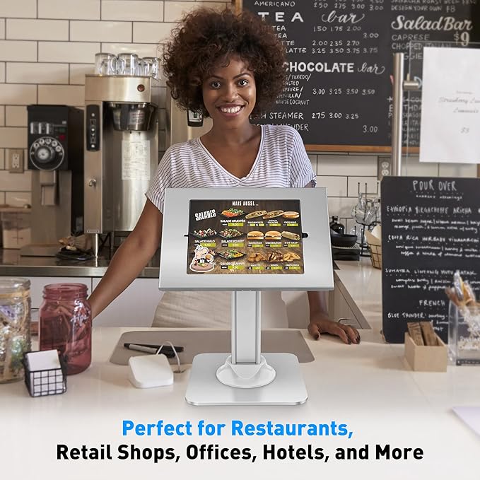AboveTEK Anti-Theft iPad Kiosk Stand – POS iPad Security Stand & Locking Tablet - Image 7