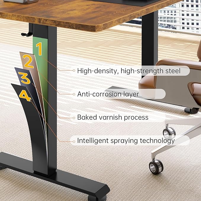 Veken 55 Inch Large Electric Standing Desk, Heights Adjustable, Sit to Stand Up - Image 5