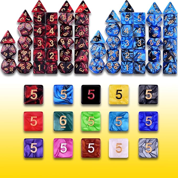 Extended RPG Dice Set 15 x 31 Polyhedral Dice - Image 2